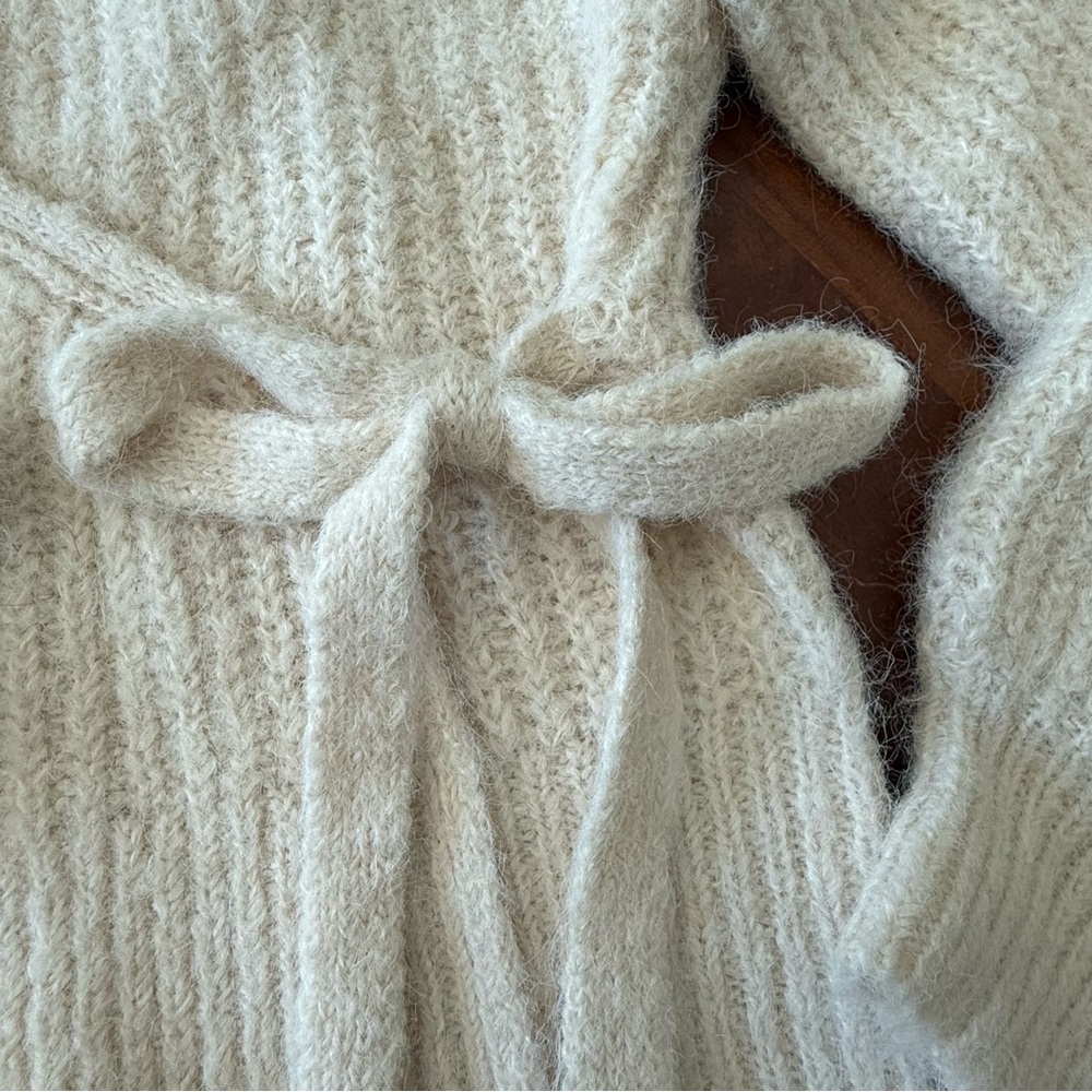 Express fuzzy sweater :: faux crossover :: like new - Picture 6 of 11